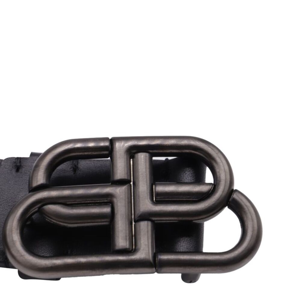 Balenciaga BB Belt in Black Leather - Picture 6 of 8